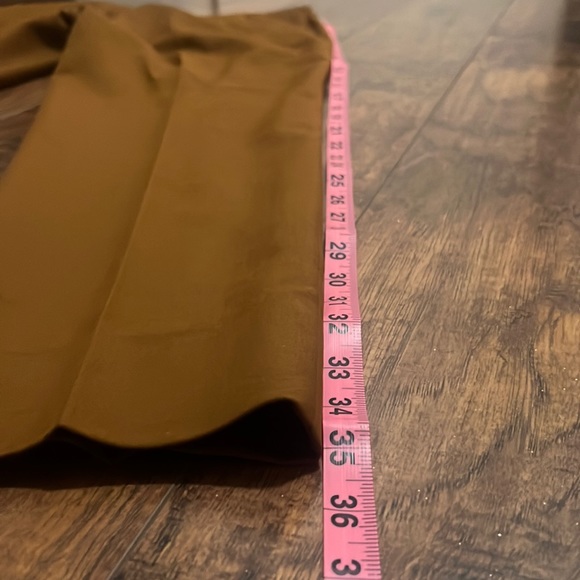 Zara Brown Trouser Dress Pants Cropped Ankle Petite - Picture 6 of 6